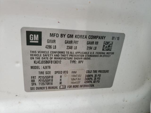 KL4CJDSB6FB138312 Buick Encore Premium