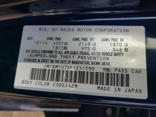 JM1BM1U7XF1251590 Mazda 3 SPORT