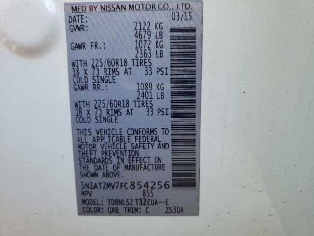 5N1AT2MV7FC854256 Nissan ROGUE S