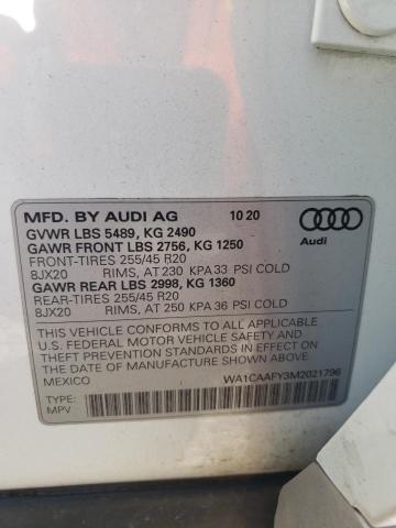 WA1CAAFY3M2021796 2021 AUDI Q5, photo no. 13