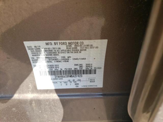2FMHK6C89KBA27423 Ford FLEX SEL