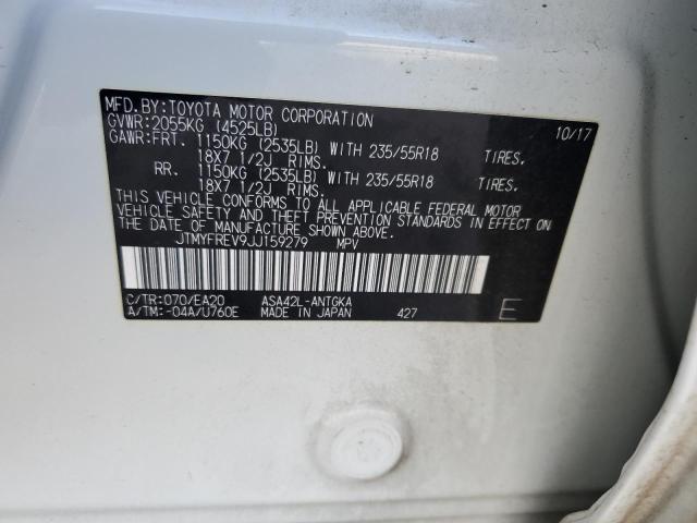 JTMYFREV9JJ159279 Toyota Rav4 Limited