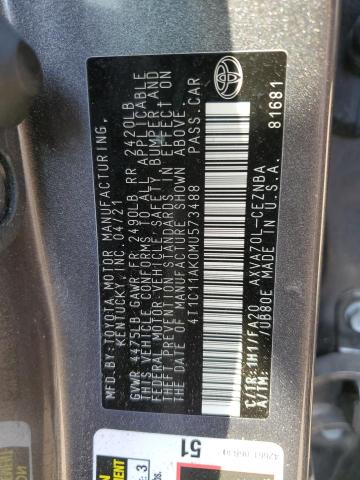 4T1C11AK0MU573488 Toyota Camry LE 12