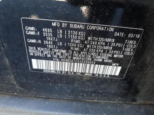4S4BSATC5J3335054 Subaru Outback Touring