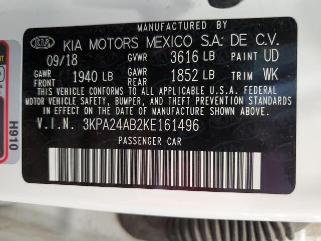 3KPA24AB2KE161496 KIA RIO S