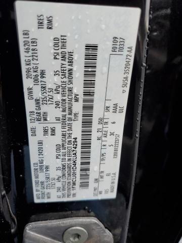 1FMCU0HD4KUA74294 2019 FORD ESCAPE, photo no. 13