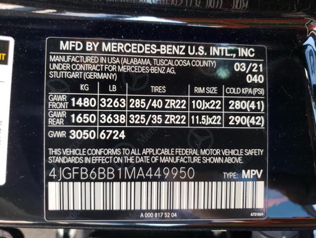 4JGFB6BB1MA449950 Mercedes-Benz Gle Amg 53 4matic