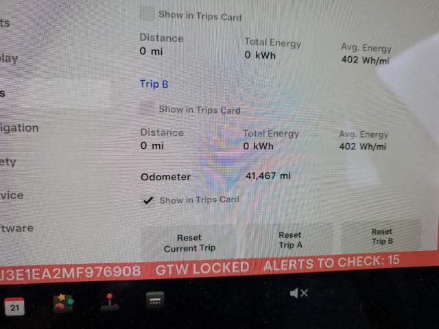 5YJ3E1EA2MF976908 Tesla MODEL 3