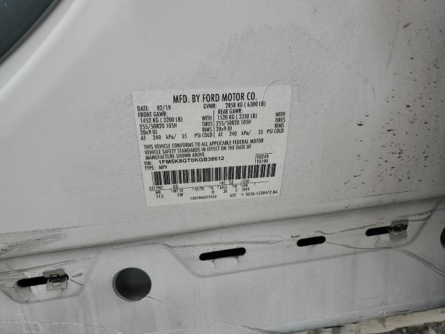 1FM5K8GT0KGB38612 Ford EXPLORER SPORT