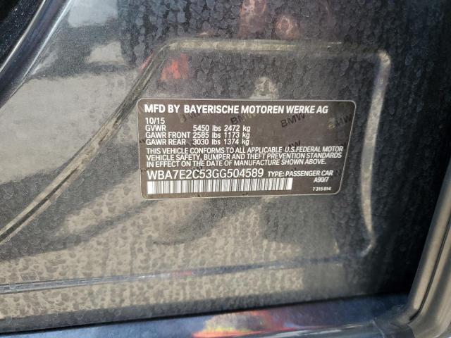 2016 BMW 740 I - WBA7E2C53GG504589