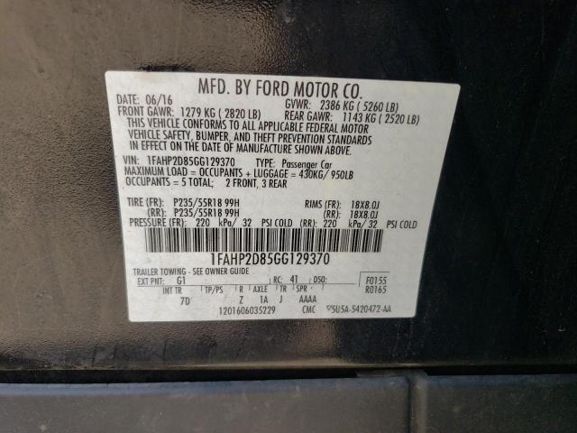 1FAHP2D85GG129370 Ford TAURUS SE