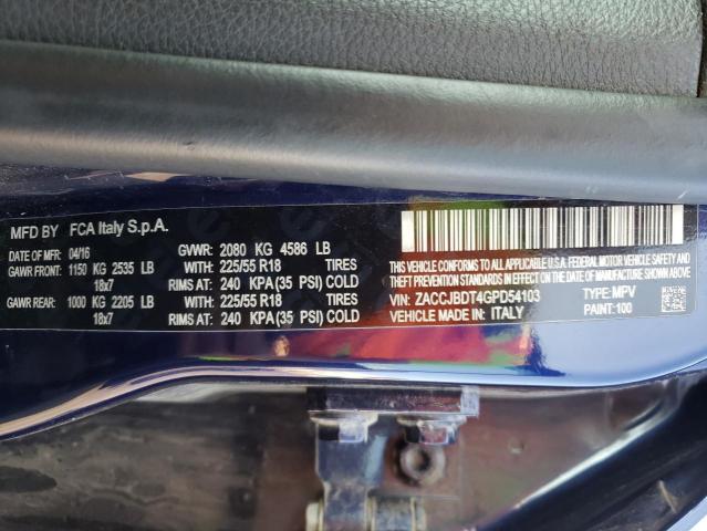 ZACCJBDT4GPD54103 Jeep Renegade Limited