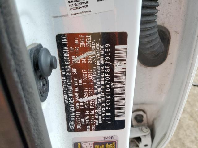 5XYKTDA70FG619199 KIA SORENTO LX