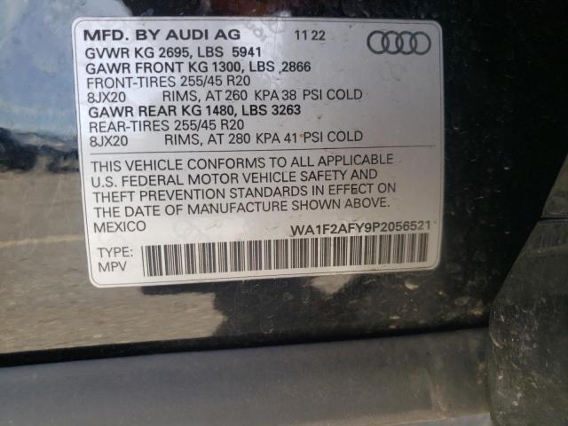 2023 AUDI Q5 E PREST WA1F2AFY9P2056521