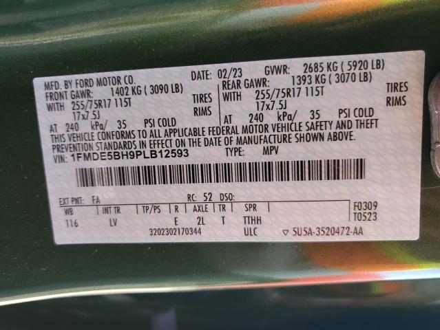 1FMDE5BH9PLB12593 Ford Bronco Base