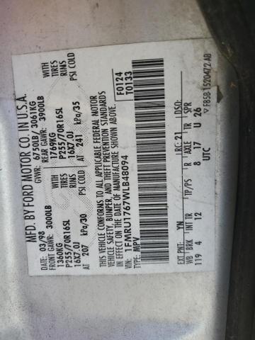 1998 Ford Expedition VIN: 1FMRU1767WLB48094 Lot: 66351733