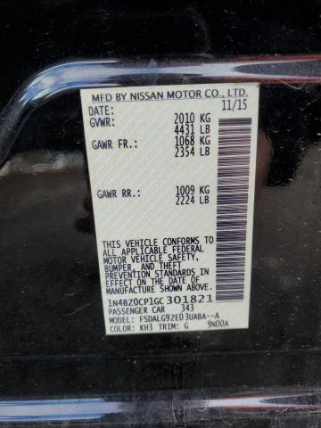 1N4BZ0CP1GC301821 Nissan LEAF SV