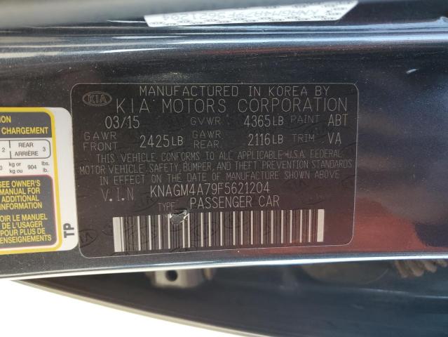 KNAGM4A79F5621204 KIA Optima Lx