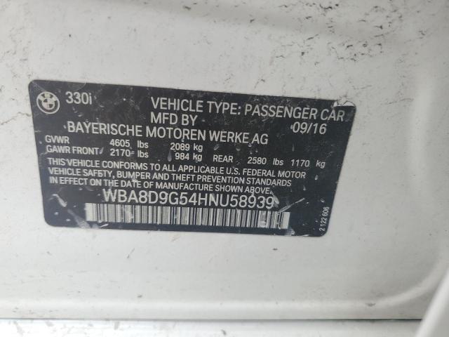 WBA8D9G54HNU58939 BMW 330 XI