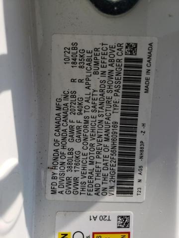 2HGFE2F56NH609169 Honda Civic Sport