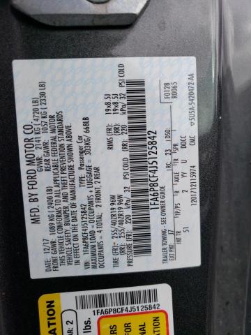 1FA6P8CF4J5125842 Ford MUSTANG GT
