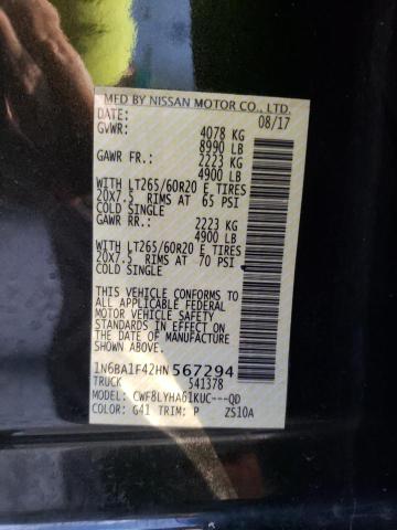 1N6BA1F42HN567294 Nissan Titan Xd Sl