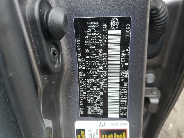 2017 TOYOTA CAMRY LE - 4T1BF1FK4HU426098