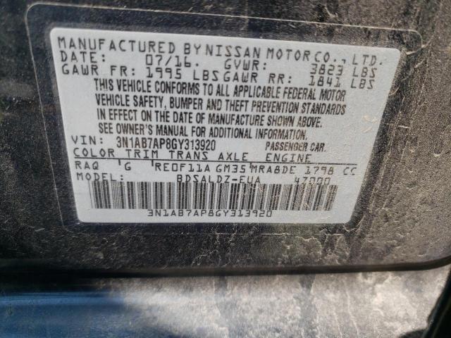 2016 NISSAN SENTRA - 3N1AB7AP8GY313920