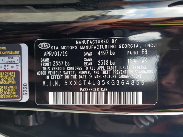 5XXGT4L35KG364855 KIA Optima Lx