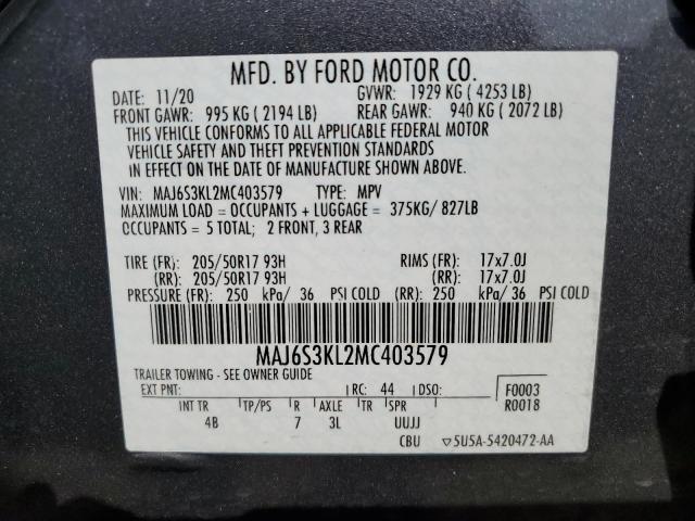 MAJ6S3KL2MC403579 Ford Ecosport Titanium