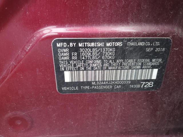 ML32A4HJ2KH000339 Mitsubishi MIRAGE SE