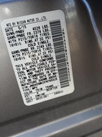 JN8AS5MV2FW765528 Nissan Rogue Select S