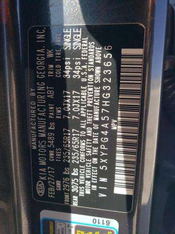 5XYPG4A57HG323656 KIA SORENTO LX