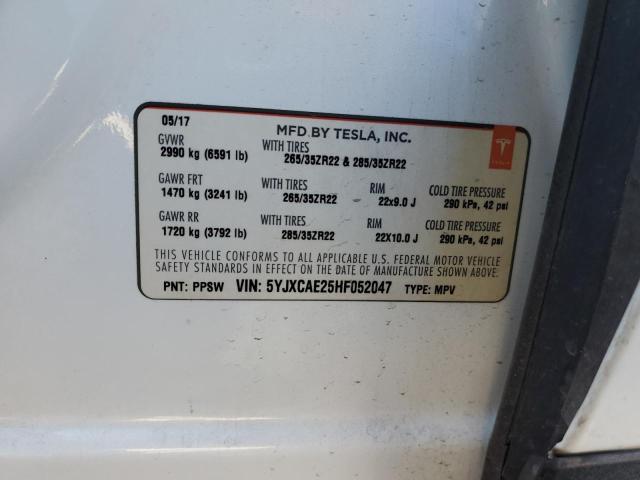 5YJXCAE25HF052047 Tesla MODEL X