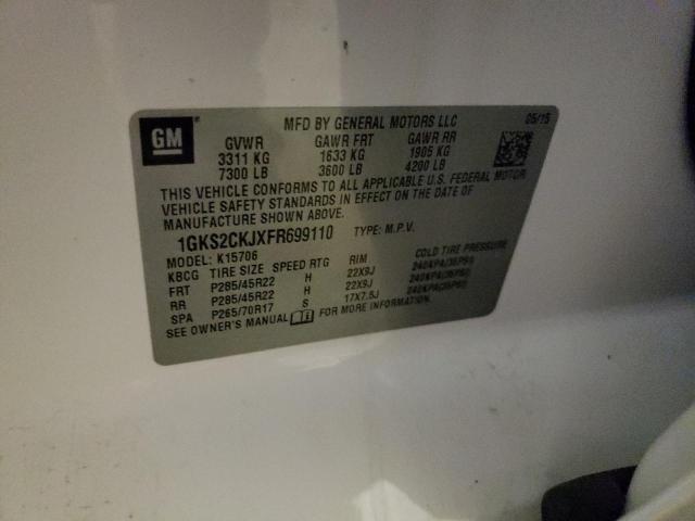 1GKS2CKJXFR699110 GMC YUKON DENALI