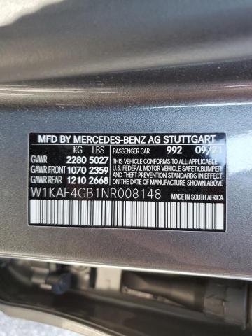 W1KAF4GB1NR008148 Mercedes-Benz C 300