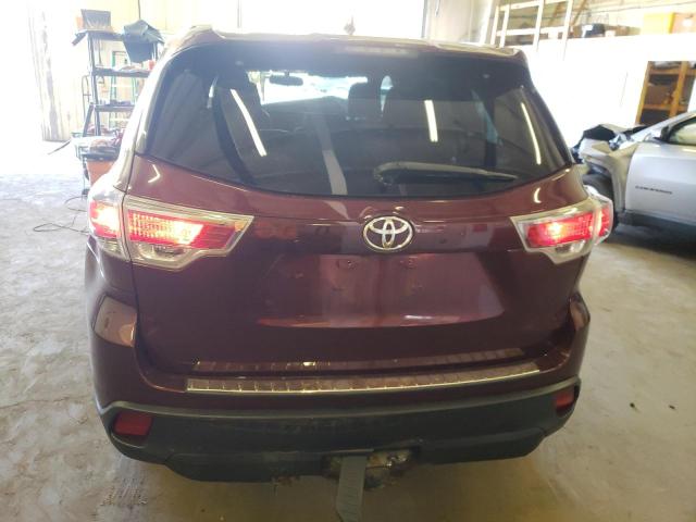 VIN 5TDJKRFH4ES025388 2014 Toyota Highlander, Xle no.6