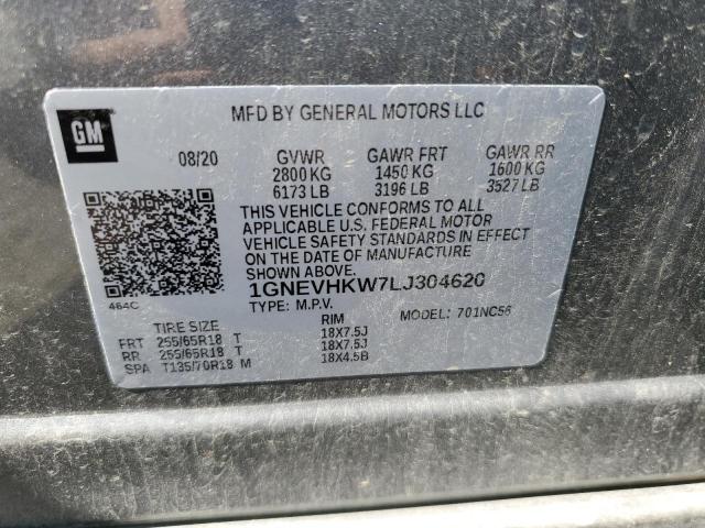 1GNEVHKW7LJ304620 Chevrolet Traverse L 13