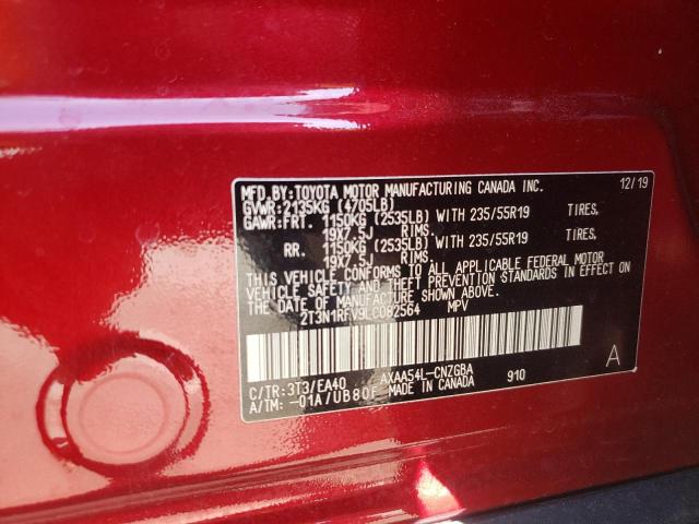 2T3N1RFV9LC082564 Toyota Rav4 Limited