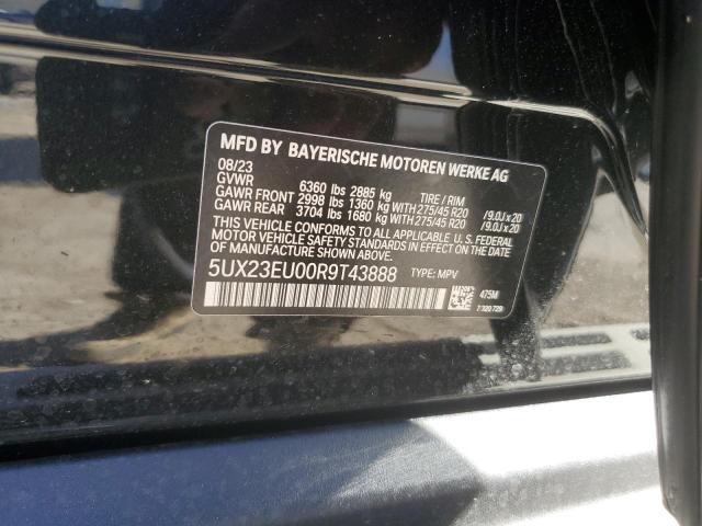 VIN: 5UX23EU00R9T43888 Auction: COPART Lot: 67938683 Location: RENTAL VEHICLE SALE 5UX23EU00R9T43888 BMW X5 2024 BLACK Photo 12