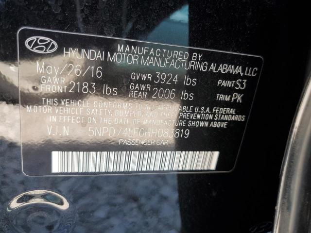 2017 HYUNDAI ELANTRA SE - 5NPD74LF0HH083819