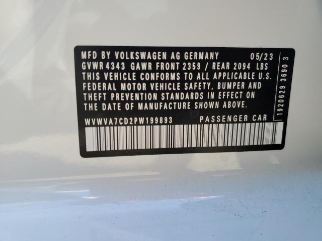 2023 VOLKSWAGEN GTI AUTOBA WVWVA7CD2PW199893