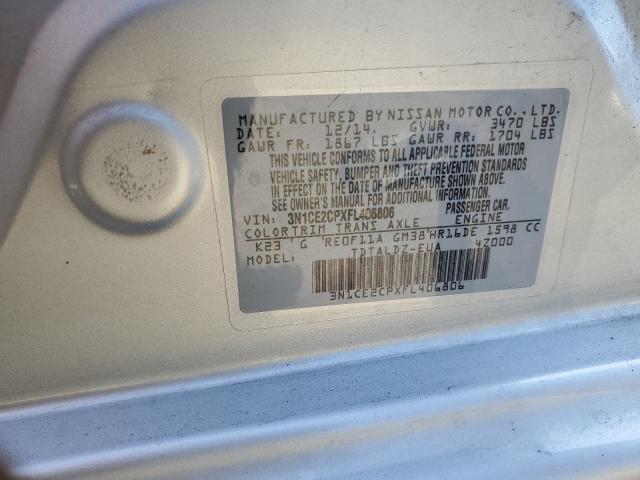 3N1CE2CPXFL406806 Nissan Versa Note S