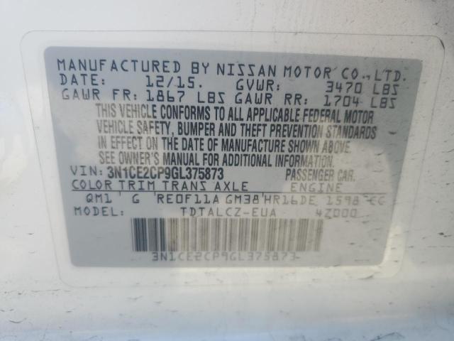 3N1CE2CP9GL375873 Nissan Versa Note S