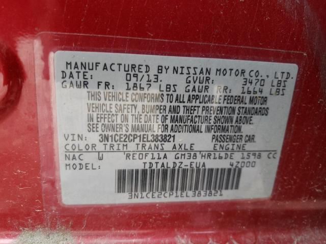 3N1CE2CP1EL383821 Nissan Versa Note S