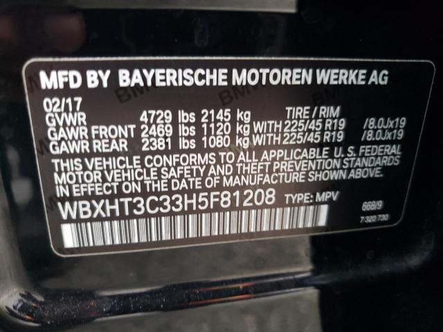 WBXHT3C33H5F81208 BMW X1 Xdrive28i