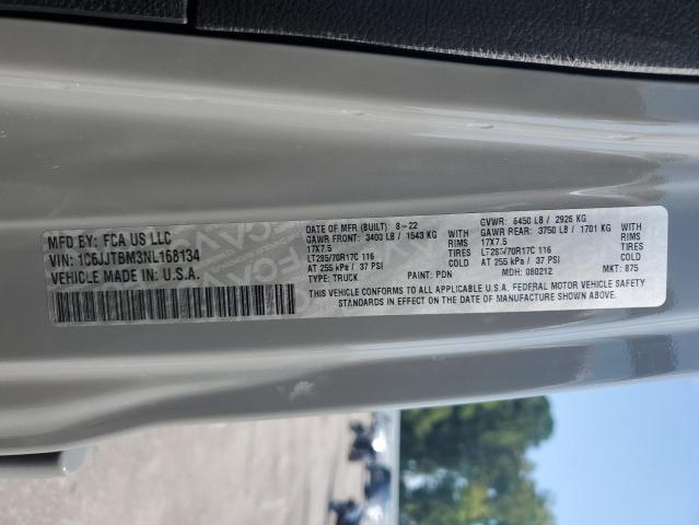 1C6JJTBM3NL168134 Jeep Gladiator Rubicon