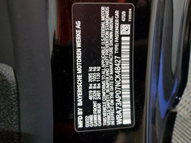 2022 BMW 430XI - WBA73AP07NCK48427