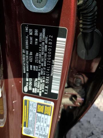 5XXGT4L12GG001872 KIA Optima Lx