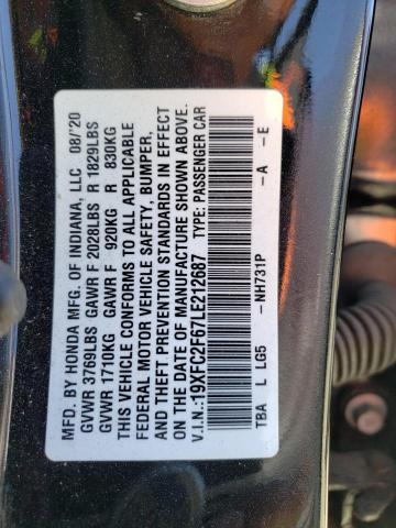 19XFC2F67LE212687 Honda Civic Lx